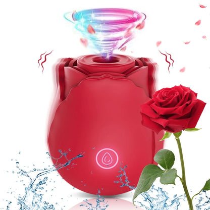 BlissTouch 3X™ – Rose Clitoral Sucking & Tongue Vibrator (Waterproof, Silent)