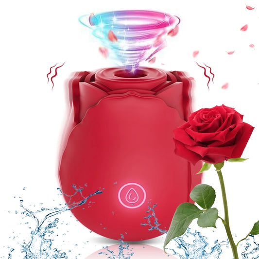 BlissTouch 3X™ – Rose Clitoral Sucking & Tongue Vibrator (Waterproof, Silent)